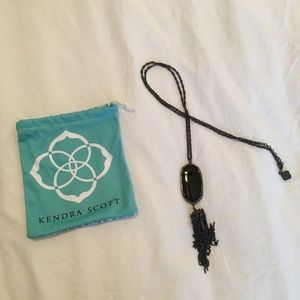 Kendra Scott Gunmetal & Black Rayne Necklace